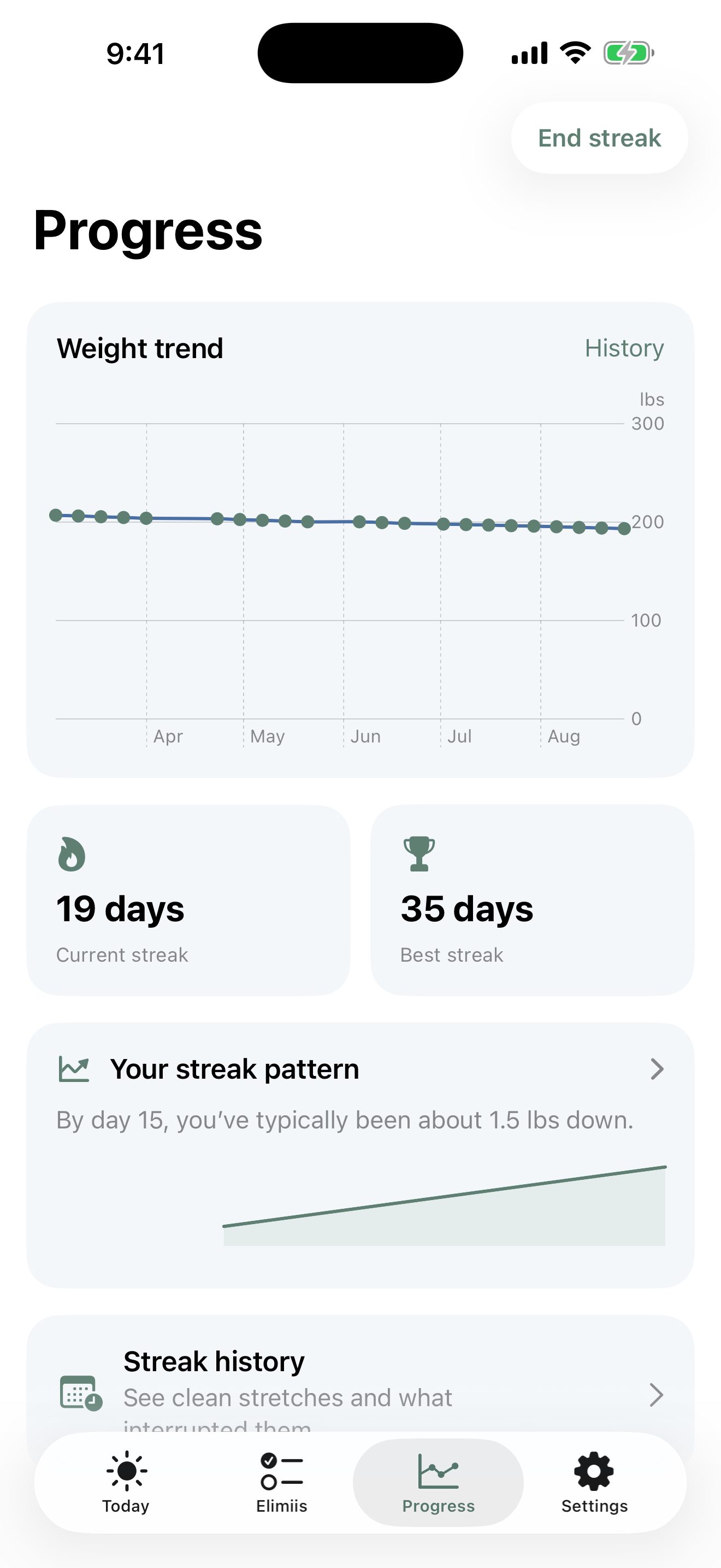 Elimii app screen 2
