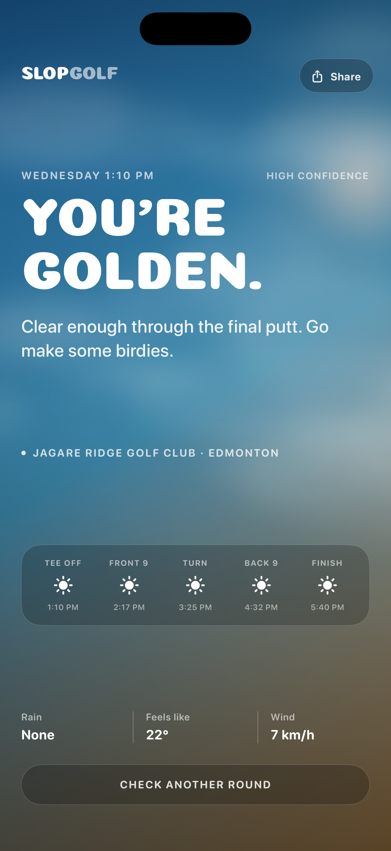 Slop Golf app screen 3
